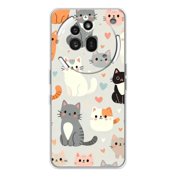 Чохол з принтом «Колаж котів» для Nothing Phone (3a) Pro