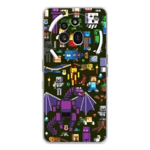 Чохол Майнкрафт на Nothing Phone (3a) Pro (AlphaPrint) Minecraft (Колаж Майнкрафт)