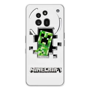 Чохол Майнкрафт на Nothing Phone (3a) Pro (AlphaPrint) Minecraft (кріпер Майнкрафт)