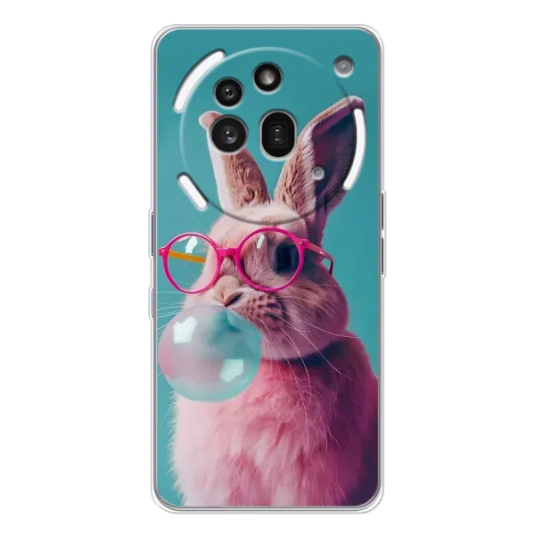 Чохол з принтом «Кролик в окулярах» для Nothing Phone (3a) Pro