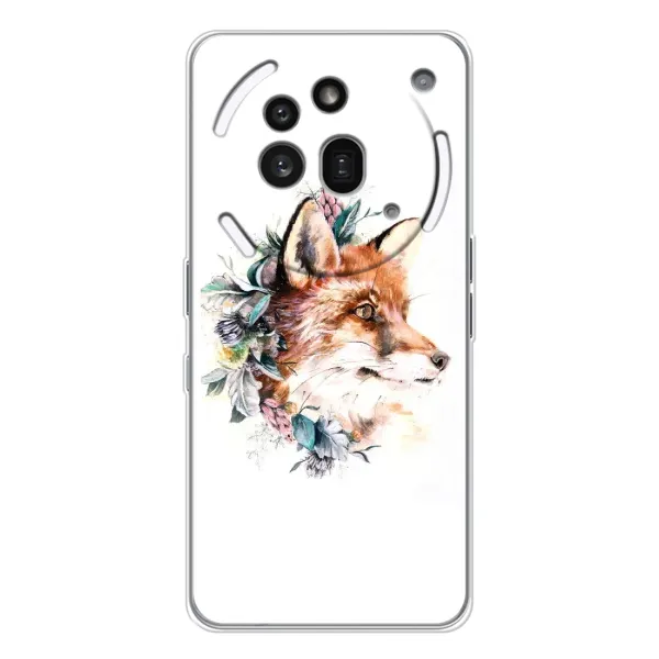Чохол з принтом «Лиса в квітах» для Nothing Phone (3a) Pro