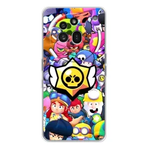 Чехол для Nothing Phone (3a) Pro Бравл Старс (VPrint) (Лого Brawl Stars)
