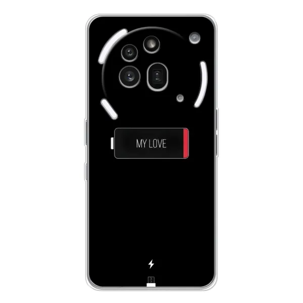 Чехол с принтом «Love battery» для Nothing Phone (3a) Pro
