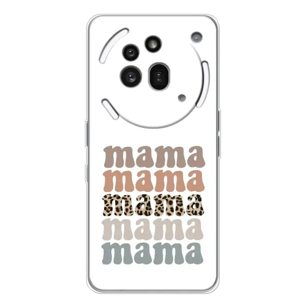 Чехол с принтом «Текстовый коллаж мама» для Nothing Phone (3a) Pro