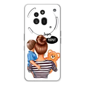 Чехол с печатью для Nothing Phone (3a) Pro - (Мама с ребенком) (AlphaPrint) (Мама с сыном)