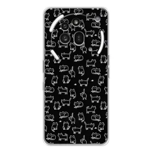 Чохол з принтом для Nothing Phone (3a) Pro (AlphaPrint) Модні коти (Маленькі котики)