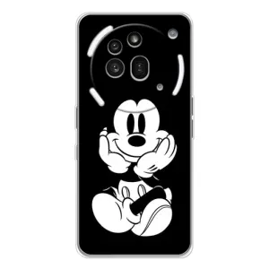 Эксклюзивный чехол для Nothing Phone (3a) Pro (AlphaPrint - Мультяшные) (Микки на черном)