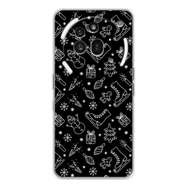 Чехол с принтом «Новогодний фон» для Nothing Phone (3a) Pro