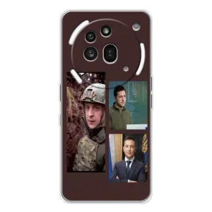 Чохол для Nothing Phone (3a) Pro (AlphaPrint - с принтом Зеленського) (Президент)