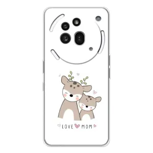 Чехлы для мамы на Nothing Phone (3a) Pro (Оленята мама и малыш)