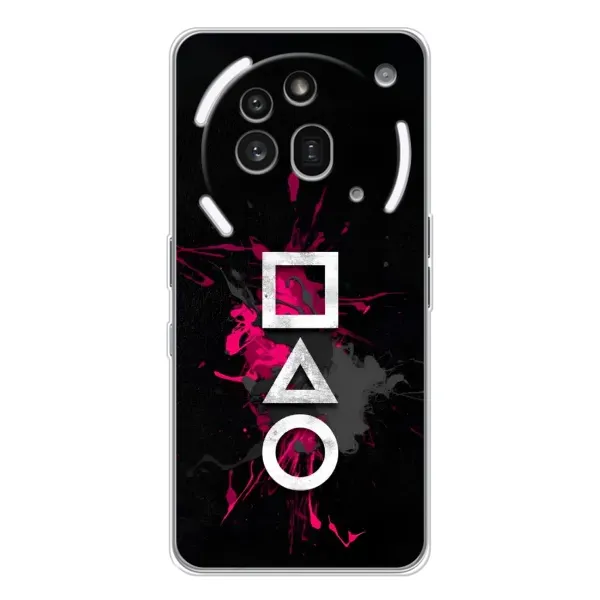 Чохол з принтом «Символи Гра кальмара» для Nothing Phone (3a) Pro Чохол з принтом «Символи Гра кальмара» для Nothing Phone (3a) Pro