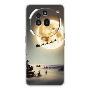 Новорічні, Святкові Чохли для Nothing Phone (3a) Pro - 2024 год (Санта на місяці)