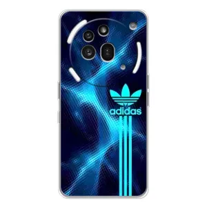 Чохли Адидас для Nothing Phone (3a) Pro (AlphaPrint) (Синій Адідас)