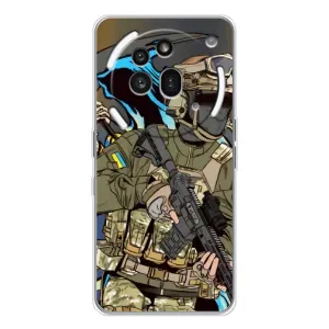 Чехлы с картинкой ЗСУ для Nothing Phone (3a) Pro (AlphaPrint) (Воин ВСУ)