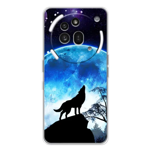 Чохол з принтом «Вовк на місяць» для Nothing Phone (3a) Pro
