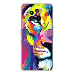 Чохол з картинкою ЛЕВ для Nothing Phone (3a) Pro (VPrint) (Яскравий Лев)