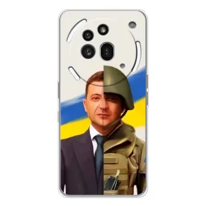 Чохол для Nothing Phone (3a) Pro (AlphaPrint - с принтом Зеленського) (Зеленский солдат)