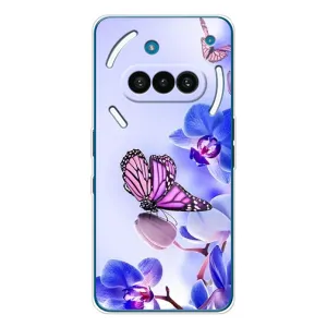 Чохли з квітами для Nothing Phone (3a) (VPrint) (Метелик на квітах)