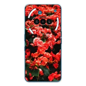 Чохли з квітами для Nothing Phone (3a) (VPrint) (Квіти червоні)