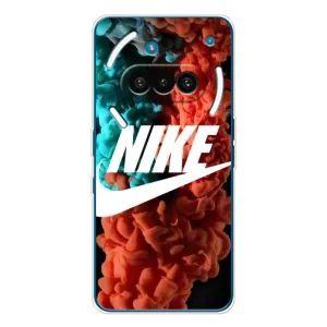 Чехол для Nothing Phone (3a) - с принтом Найк (AlphaPrint) (Дымчатый найк)