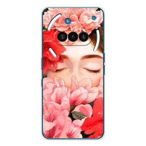 Чехлы (ART) Цветы на Nothing Phone (3a) (VPrint) (Глаза в цветах)