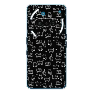 Чохол з принтом для Nothing Phone (3a) (AlphaPrint) Модні коти (Маленькі котики)
