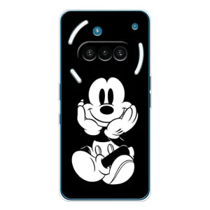 Міккі Маус чохол для Nothing Phone (3a) (AlphaPrint - Мультяшні) (Маус на чорному)
