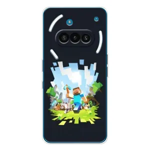 Чехол Майнкрафт на Nothing Phone (3a) (AlphaPrint) Minecraft (персонажи Minecraft)