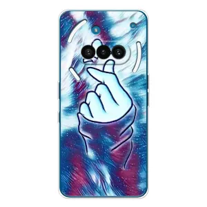 Чохол з принтом для Nothing Phone (3a) (AlphaPrint - Знак сердечка) (Радужне серце)
