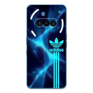 Чохли Адидас для Nothing Phone (3a) (AlphaPrint) (Синій Адідас)