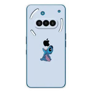 Чехол с принтом Стич на Nothing Phone (3a) (Stitch apple)