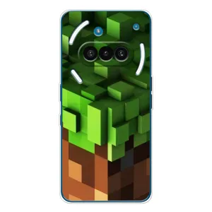Чехол Майнкрафт на Nothing Phone (3a) (AlphaPrint) Minecraft (текстура Майнкрафт)
