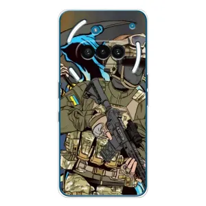 Чехлы с картинкой ЗСУ для Nothing Phone (3a) (AlphaPrint) (Воин ВСУ)
