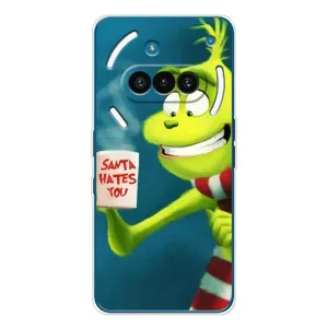 Рождественские Чехлы для Nothing Phone (3a) (VPrint) (Зеленый Гринч)