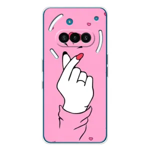 Чохол з принтом для Nothing Phone (3a) (AlphaPrint - Знак сердечка) (Знак Love)