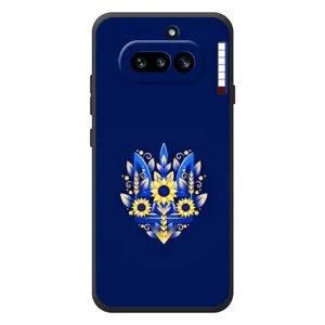 Чехлы для Nothing Phone (4a)  Укр. Символика (AlphaPrint) (Цветочный Герб)