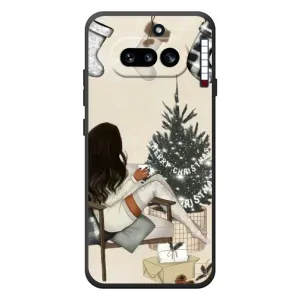 Різдвяні, Святкові Чохли для Nothing Phone (4a) 
 (Дівчина з ялинкою)