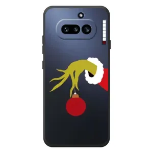 Зимні Чохли для Nothing Phone (4a) 
 - прозорий фон (Грінч з іграшкою)