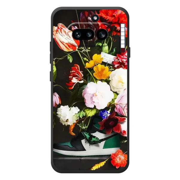 Чохол з принтом «Nike цветы» для Nothing Phone (4a)