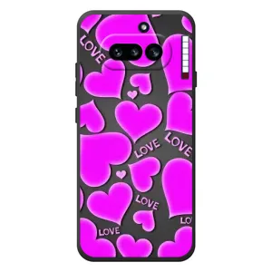 Чехлы для любимой на
Ничего Телефон (4а)
(VPrint) (Pink hearts)