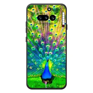 Чехол с птицами на Nothing Phone (4a) (VPrint) (Яркий Павлин)