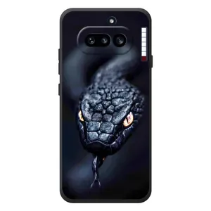 Чехол с картинкой «Хищники» для Nothing Phone (4a) (Черная змея)