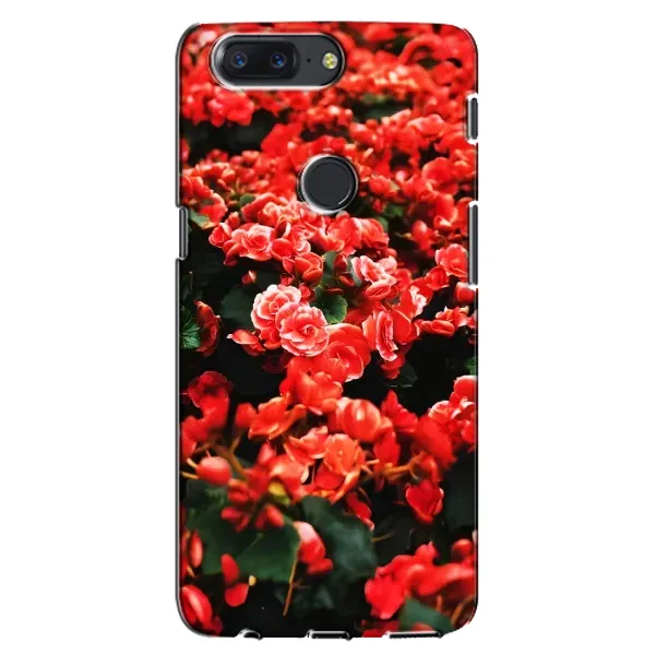 Чехол с принтом «Цветы красные» для OnePlus 5T