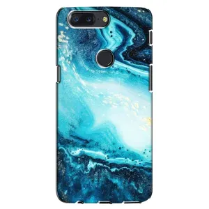 Мраморный чехол на One Plus 5T (VPrint) (Голубой мрамор)