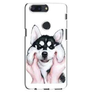 Чехол с Хаски для One Plus 5T - (AlphaPrint) (Хаски улыбака)