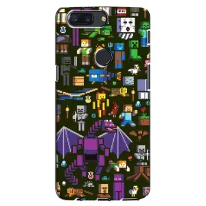 Чохол Майнкрафт на One Plus 5T (AlphaPrint) Minecraft (Колаж Майнкрафт)