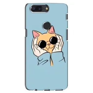Чохол на OnePlus 5T з Котиками (VPrint) (Котик в окулярах)