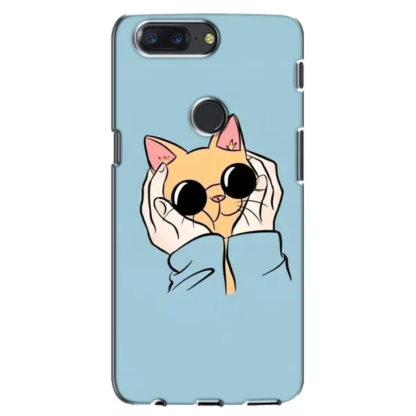 Чохол з принтом «Котик в окулярах» для OnePlus 5T