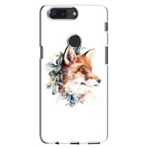 Чехлы с картинкой Лисички для One Plus 5T (VPrint) (Лисичка в цветочках)