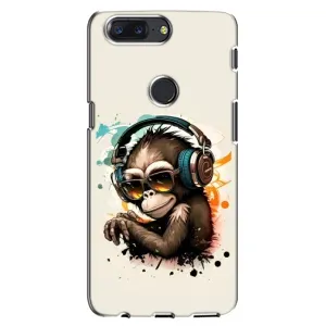 Чехол с принтом «Макака в наушниках» для OnePlus 5T